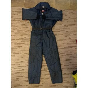 Vintage JCPenney SNOWmoblie Suit Men’s Medium Tall Navy Blue One Piece Belted US